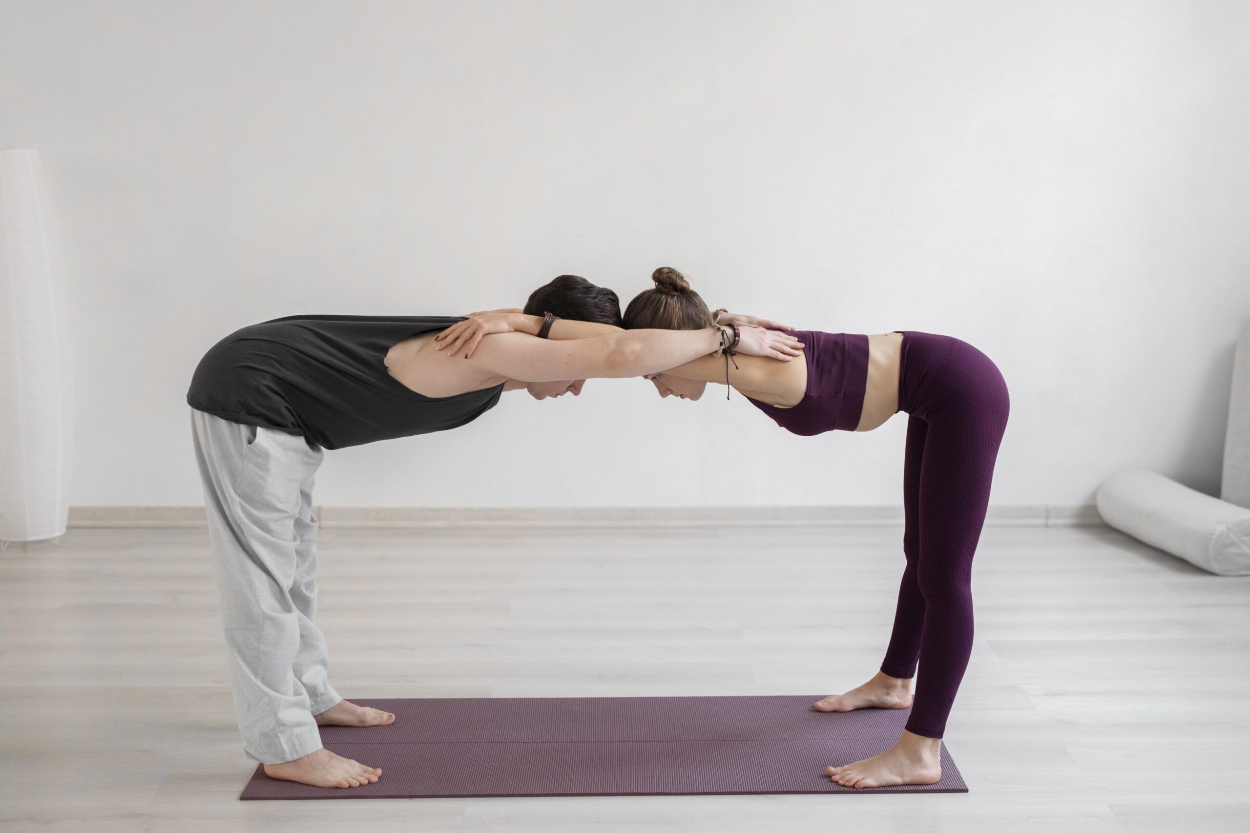 Double temple poses
